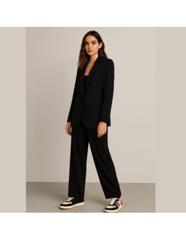 Tissu twill de viscose lourd - Noir