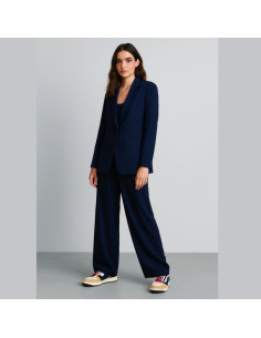 Tissu twill de viscose lourd - Marine 2