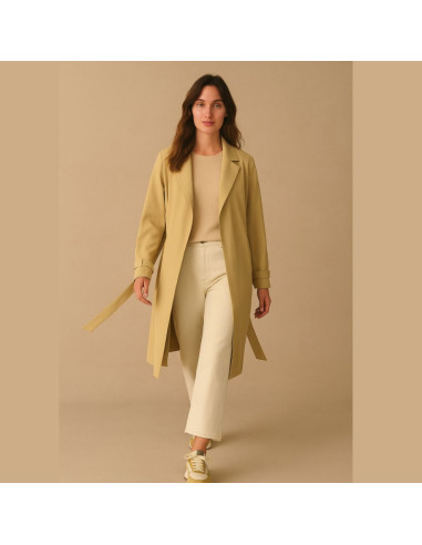 Tissu twill de viscose lourd - Beige