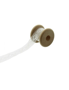 Dentelle entredeux coton - Blanc