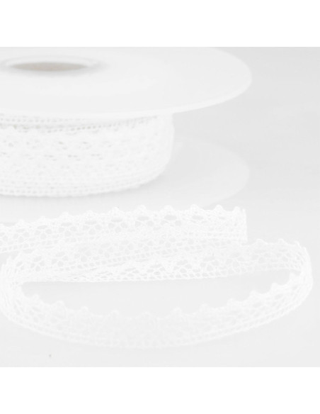 Dentelle coton fine - Blanc