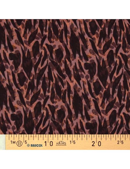Tissu viscose - Zomalia marron