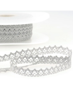 Dentelle coton fine - Gris
