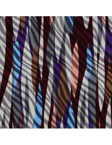 Tissu viscose - Evie gris et violet