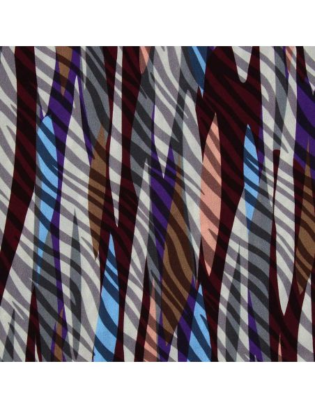 Tissu viscose - Evie gris et violet