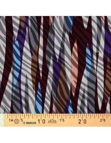 Tissu viscose - Evie gris et violet
