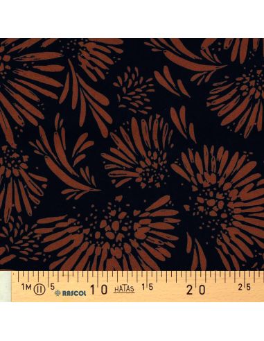 Tissu viscose - Audrey noir et marron