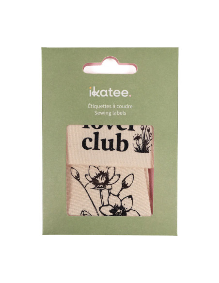 Lot de 2 étiquettes tissées - Duo Flower lover club