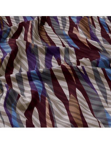 Tissu viscose - Evie gris et violet