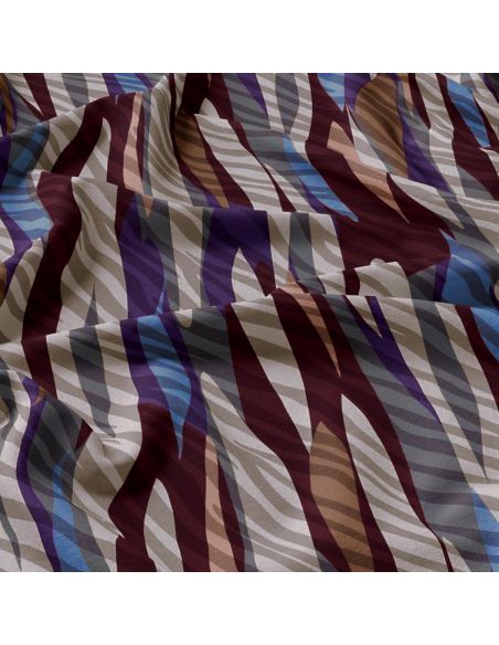 Tissu viscose - Evie gris et violet
