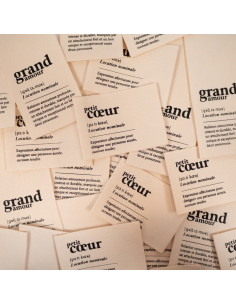 Lot de 2 étiquettes tissées - Duo Grand coeur