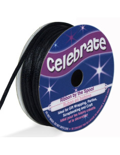 Cordon queue de rat Celebrate noir - 2 mm x 10 mètres