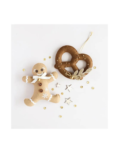 Ma décoration de Noël en feutrine : Duo Noël alsacien
