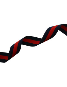Galon stripes 40 mm - Bleu et rouge 2