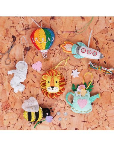Kit de décoration en feutrine : Montgolfière