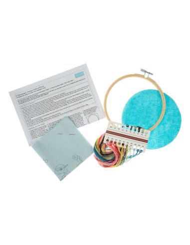 Kit broderie - Oiseau en fleurs