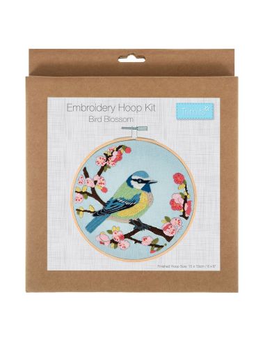 Kit broderie - Oiseau en fleurs