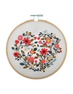 Kit broderie - Cœur floral