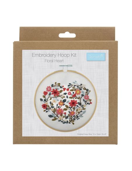 Kit broderie - Cœur floral