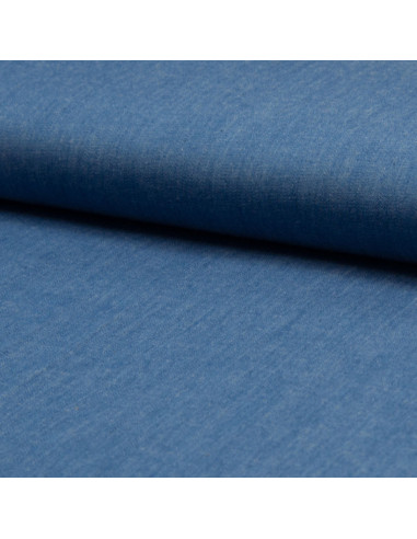 Tissu chambray - Bleu