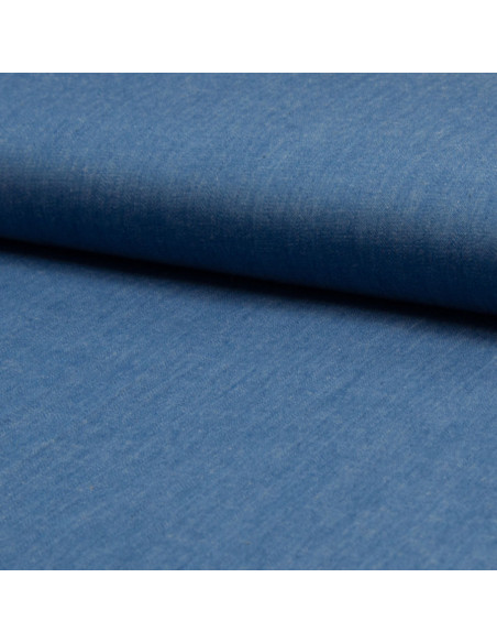 Tissu chambray - Bleu