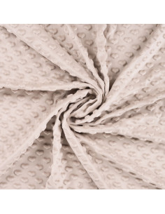 Tissu minky coeur - Sable