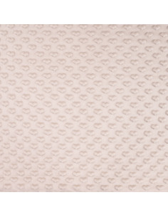 Tissu minky coeur - Sable 2