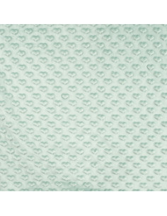 Tissu minky coeur - Menthe foncé 2