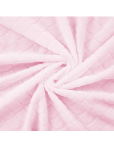 Tissu minky sirène - Rose poudré