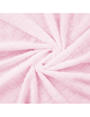 Tissu minky sirène - Rose poudré