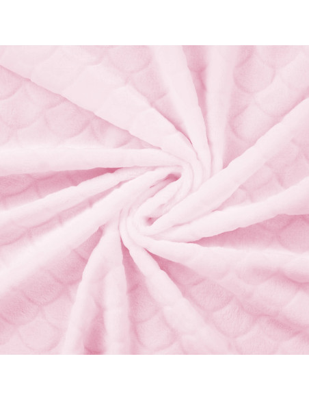 Tissu minky sirène - Rose poudré