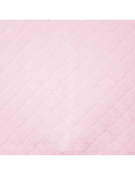 Tissu minky sirène - Rose poudré