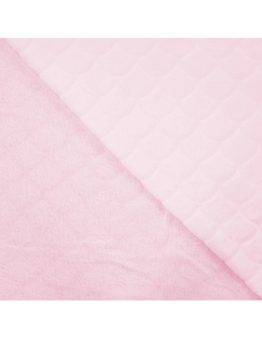 Tissu minky sirène - Rose poudré