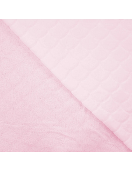 Tissu minky sirène - Rose poudré
