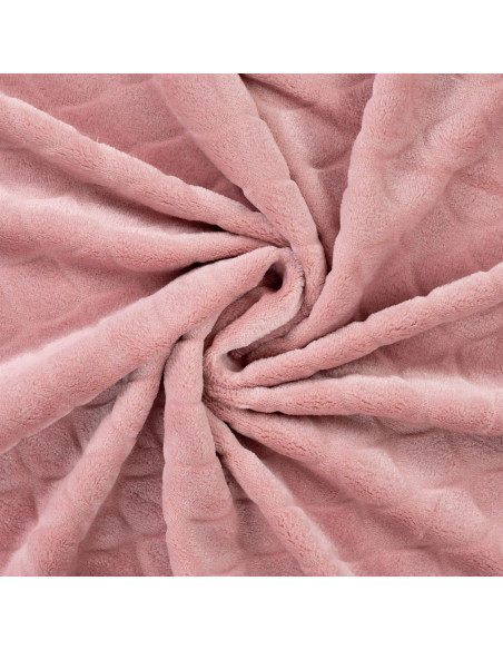 Tissu minky sirène - Vieux rose