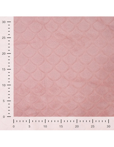 Tissu minky sirène - Vieux rose
