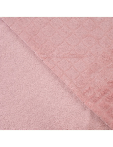 Tissu minky sirène - Vieux rose