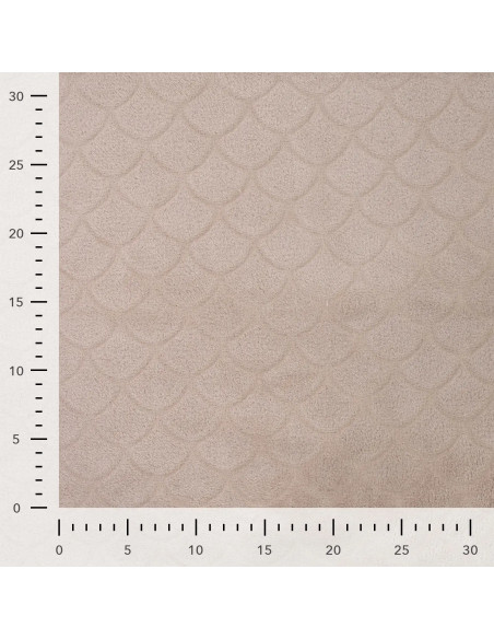 Tissu minky sirène - Taupe