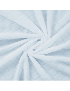 Tissu minky sirène - Bleu layette