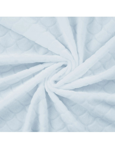 Tissu minky sirène - Bleu layette