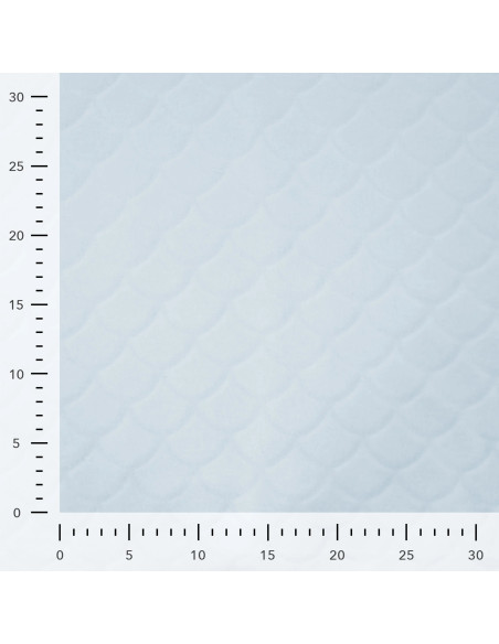 Tissu minky sirène - Bleu layette