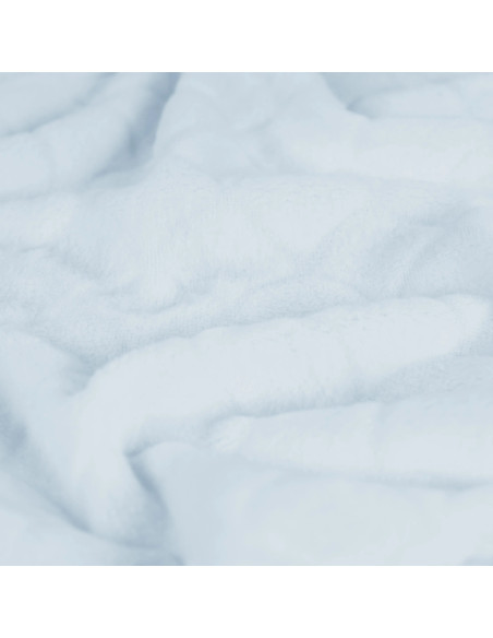 Tissu minky sirène - Bleu layette