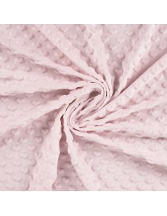 Tissu minky coeur - Rose layette