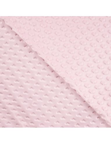 Tissu minky coeur - Rose layette