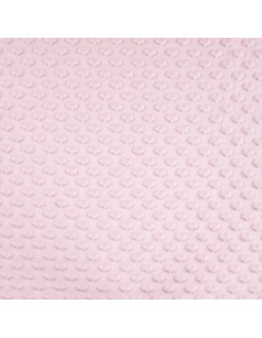 Tissu minky coeur - Rose layette