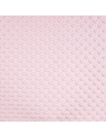 Tissu minky coeur - Rose layette