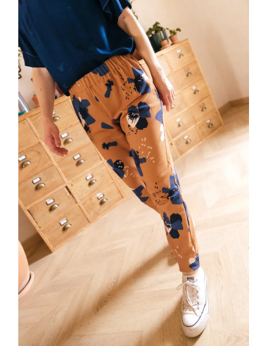 Tissu sweat Anémona Camel - Églantine & Zoé