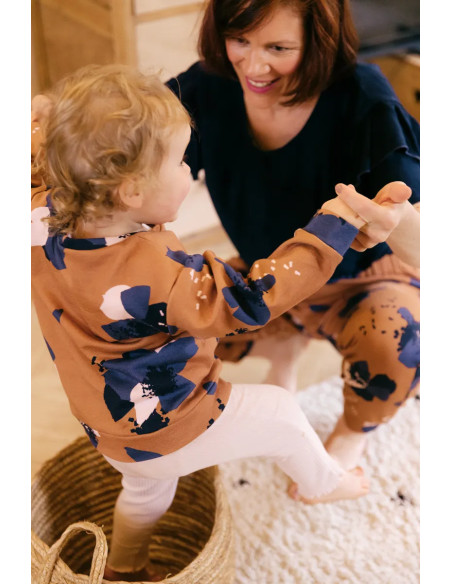 Tissu sweat Anémona Camel - Églantine & Zoé