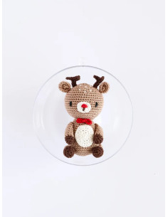 Coffret boule de Noël amigurumi au crochet - Le renne 2