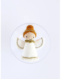 Coffret boule de Noël amigurumi au crochet - L'ange 2